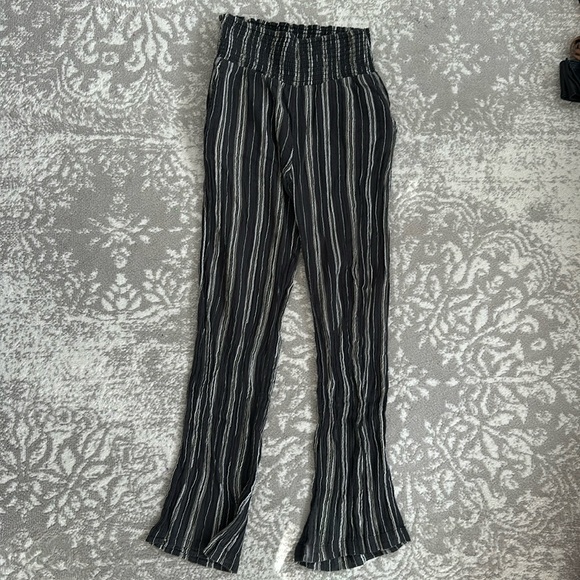 Billabong Pants - Billabong High Waist Stretch, Cotton Stripe Pants